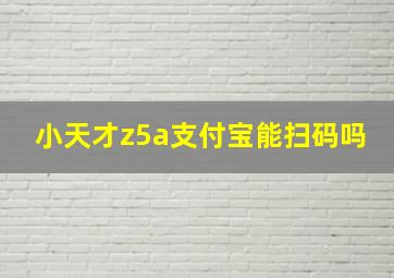 小天才z5a支付宝能扫码吗