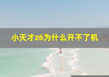 小天才z6为什么开不了机