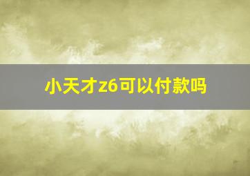 小天才z6可以付款吗