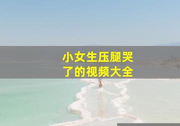 小女生压腿哭了的视频大全