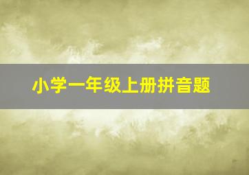 小学一年级上册拼音题