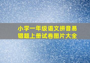 小学一年级语文拼音易错题上册试卷图片大全