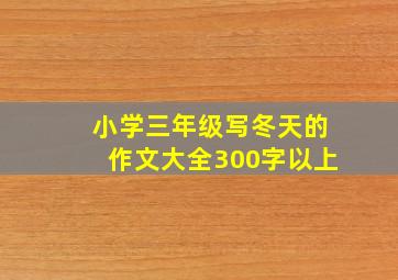 小学三年级写冬天的作文大全300字以上