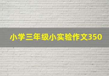 小学三年级小实验作文350