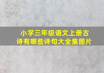 小学三年级语文上册古诗有哪些诗句大全集图片