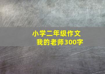 小学二年级作文我的老师300字