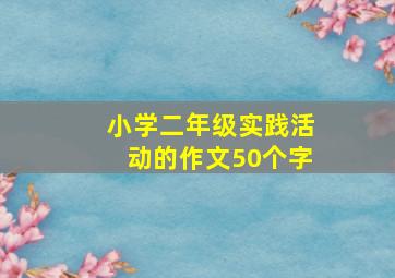 小学二年级实践活动的作文50个字