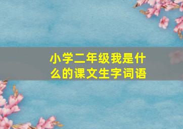 小学二年级我是什么的课文生字词语