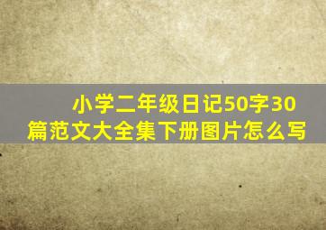 小学二年级日记50字30篇范文大全集下册图片怎么写