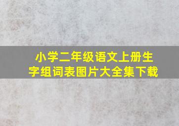 小学二年级语文上册生字组词表图片大全集下载