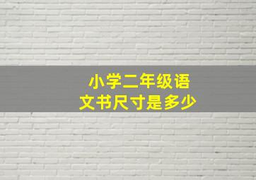 小学二年级语文书尺寸是多少