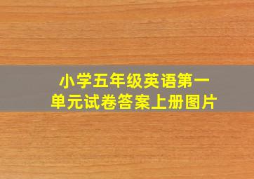 小学五年级英语第一单元试卷答案上册图片