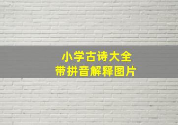 小学古诗大全带拼音解释图片