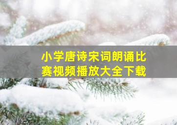 小学唐诗宋词朗诵比赛视频播放大全下载