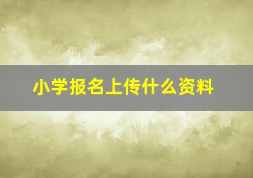 小学报名上传什么资料