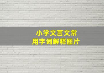 小学文言文常用字词解释图片