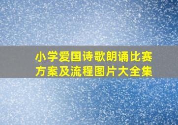 小学爱国诗歌朗诵比赛方案及流程图片大全集