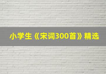 小学生《宋词300首》精选