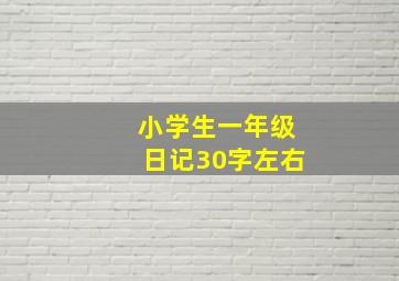 小学生一年级日记30字左右