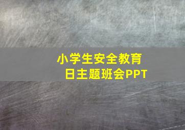 小学生安全教育日主题班会PPT