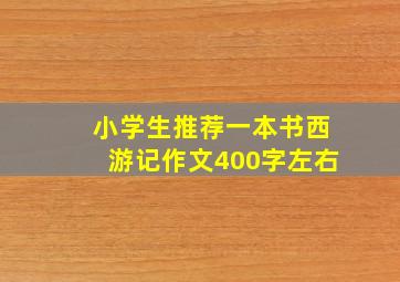 小学生推荐一本书西游记作文400字左右