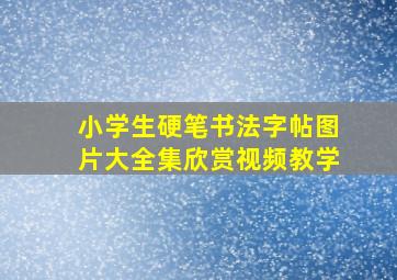 小学生硬笔书法字帖图片大全集欣赏视频教学