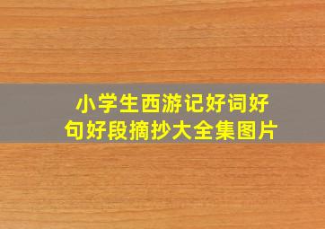 小学生西游记好词好句好段摘抄大全集图片