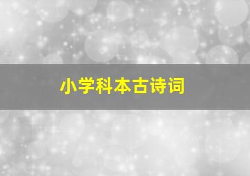 小学科本古诗词