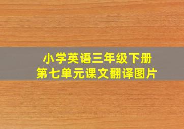 小学英语三年级下册第七单元课文翻译图片