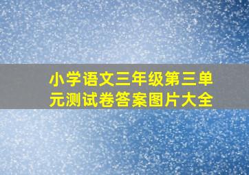 小学语文三年级第三单元测试卷答案图片大全