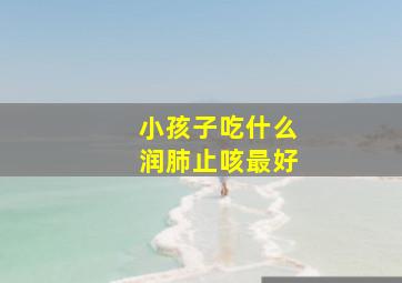 小孩子吃什么润肺止咳最好