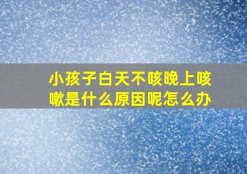 小孩子白天不咳晚上咳嗽是什么原因呢怎么办