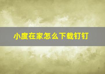 小度在家怎么下载钉钉