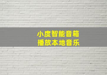 小度智能音箱 播放本地音乐