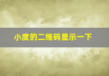 小度的二维码显示一下