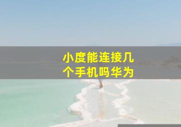 小度能连接几个手机吗华为