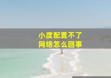 小度配置不了网络怎么回事