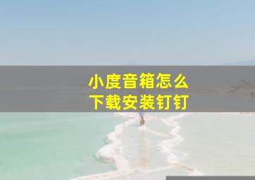 小度音箱怎么下载安装钉钉