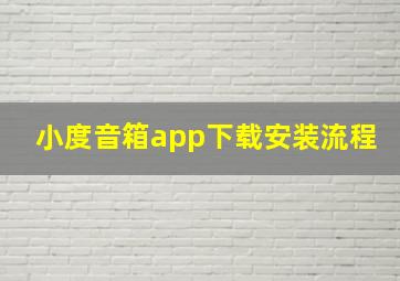 小度音箱app下载安装流程