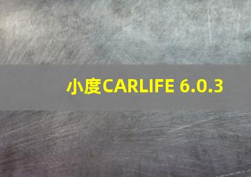 小度CARLIFE 6.0.3