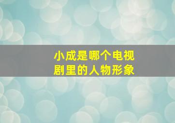 小成是哪个电视剧里的人物形象