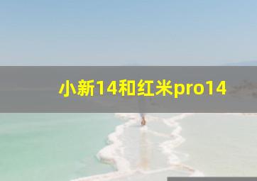 小新14和红米pro14