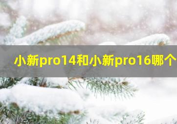 小新pro14和小新pro16哪个好