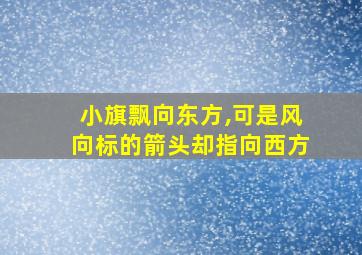 小旗飘向东方,可是风向标的箭头却指向西方