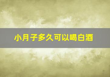 小月子多久可以喝白酒