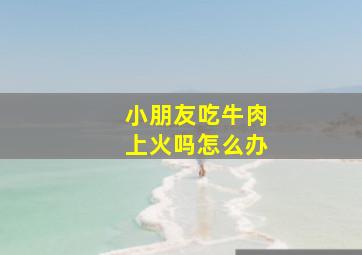 小朋友吃牛肉上火吗怎么办