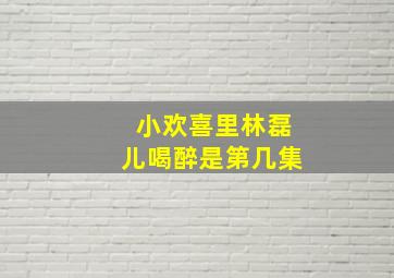 小欢喜里林磊儿喝醉是第几集