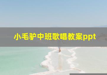 小毛驴中班歌唱教案ppt