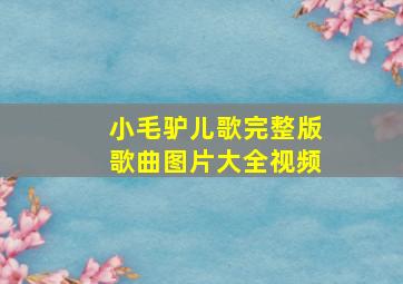 小毛驴儿歌完整版歌曲图片大全视频