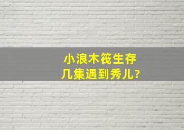 小浪木筏生存几集遇到秀儿?